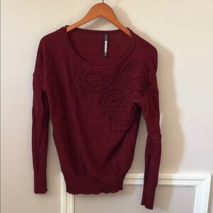 Tracy Reese Burgundy Knit Sweater